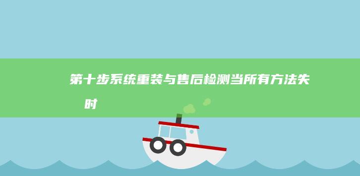 第十步：系统重装与售后检测：当所有方法失效时的终极解决方案 (系统10)